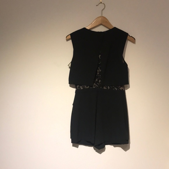 BCBG Black with Lace Romper - Picture 2 of 4